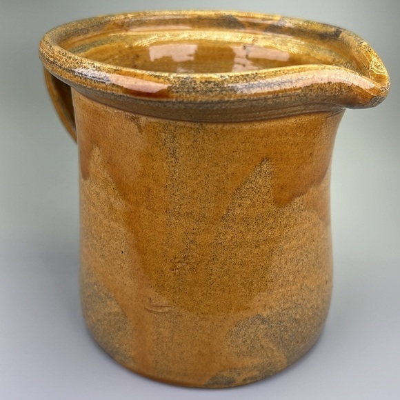 Studio Pottery Yellow Glaze Pitcher - Picture 8 of 10